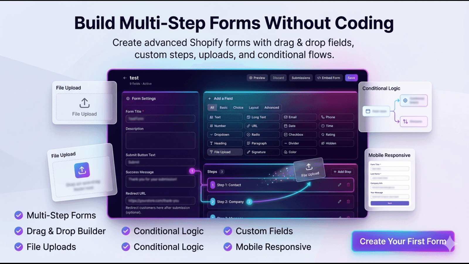 EasyForm - Multi-step form builder for Shopify stores with analy