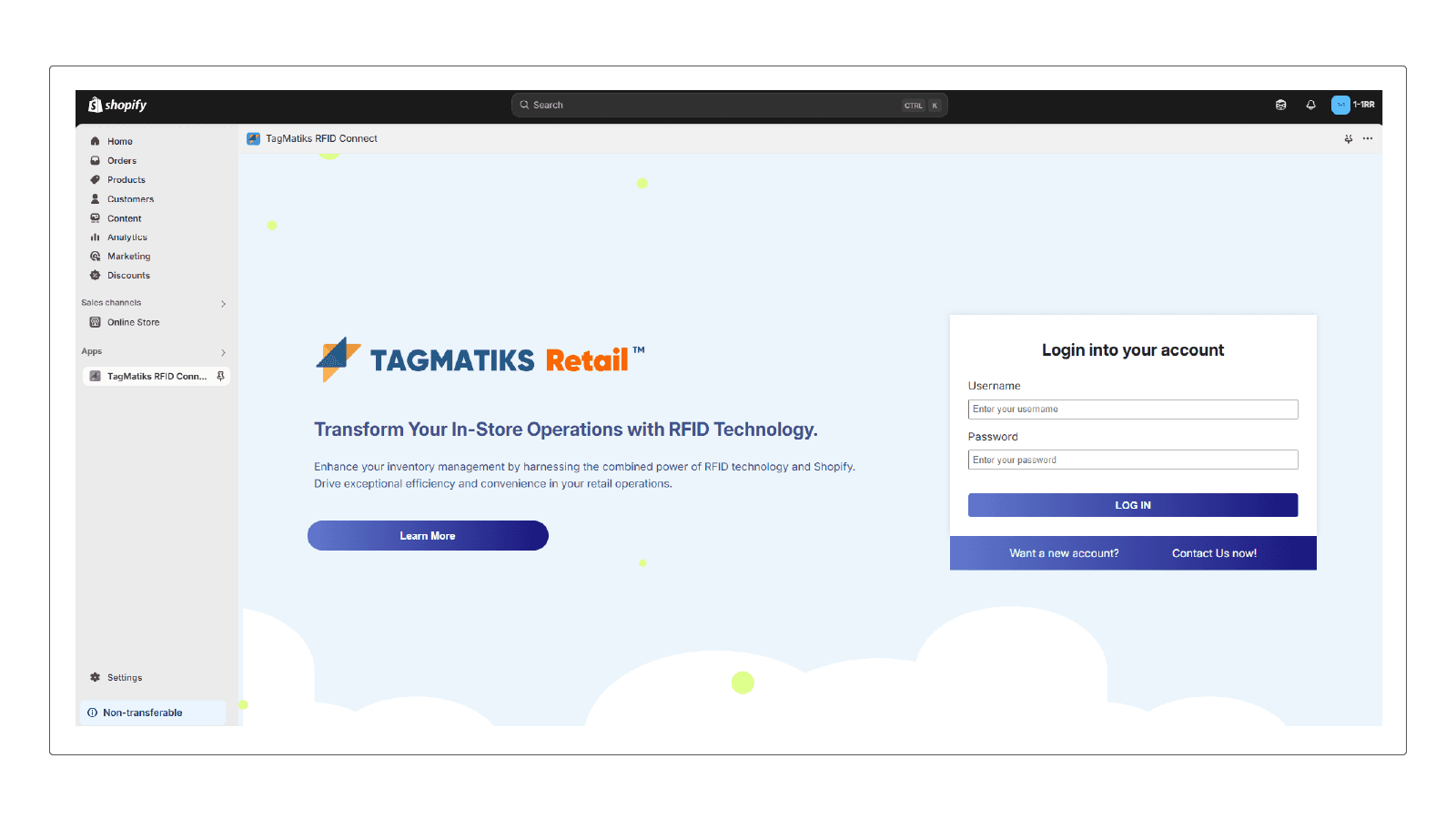 TagMatiks RFID Connect - Login