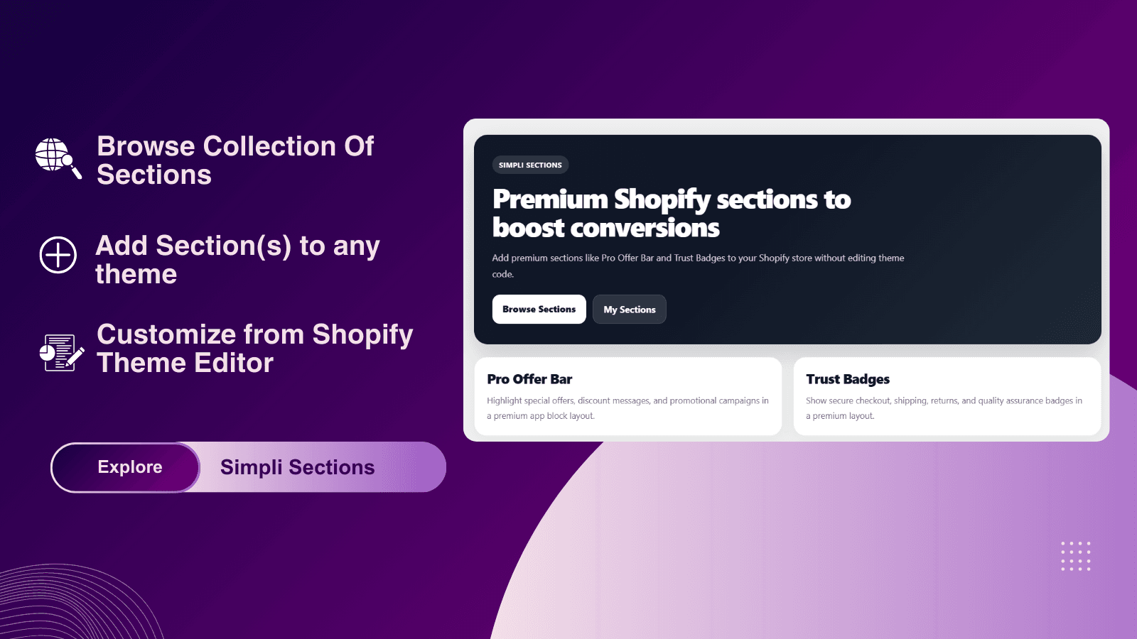 Premium section library to upgrade any store instantly