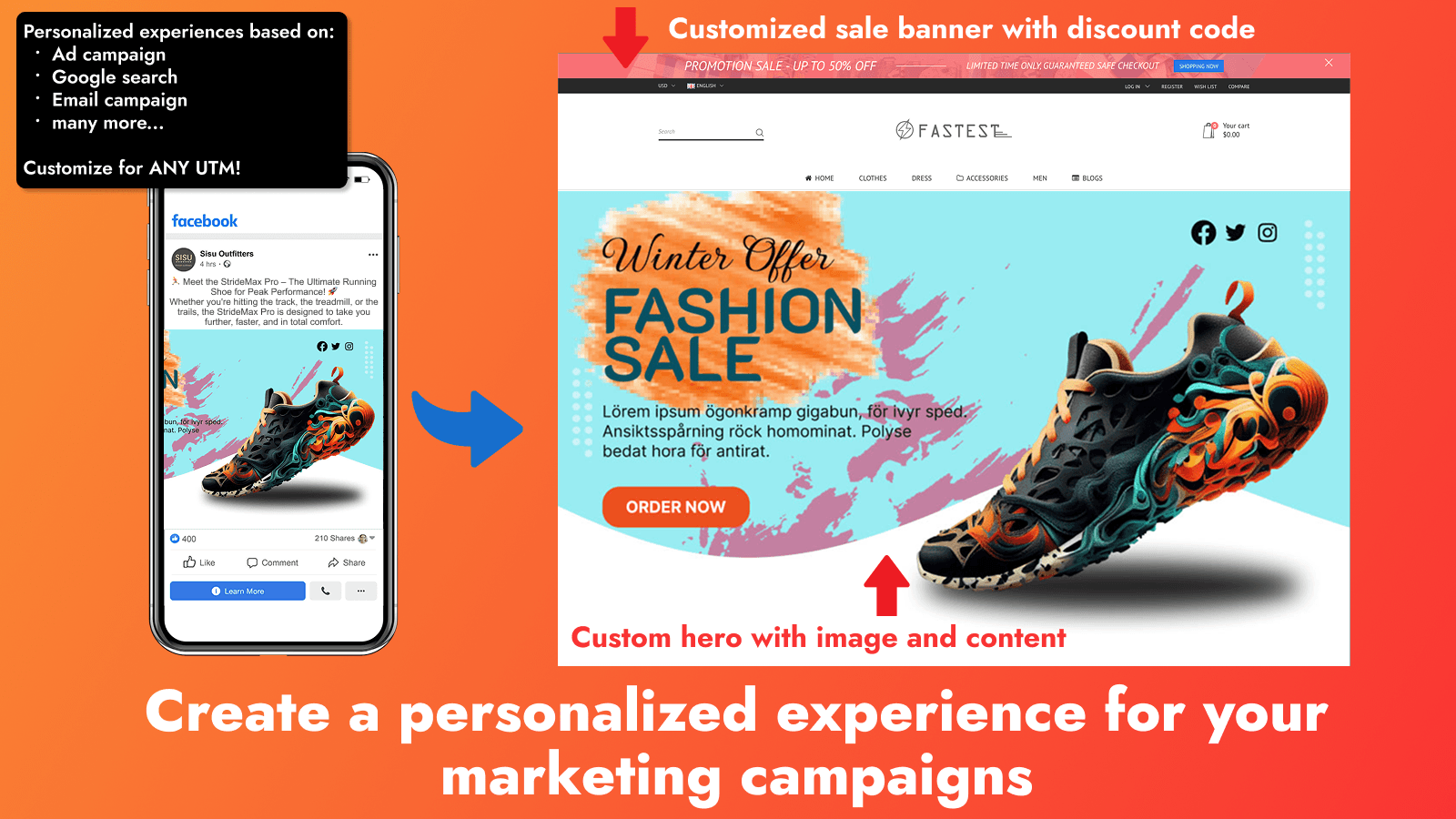 Create a personalized experience for your marketing campaigns