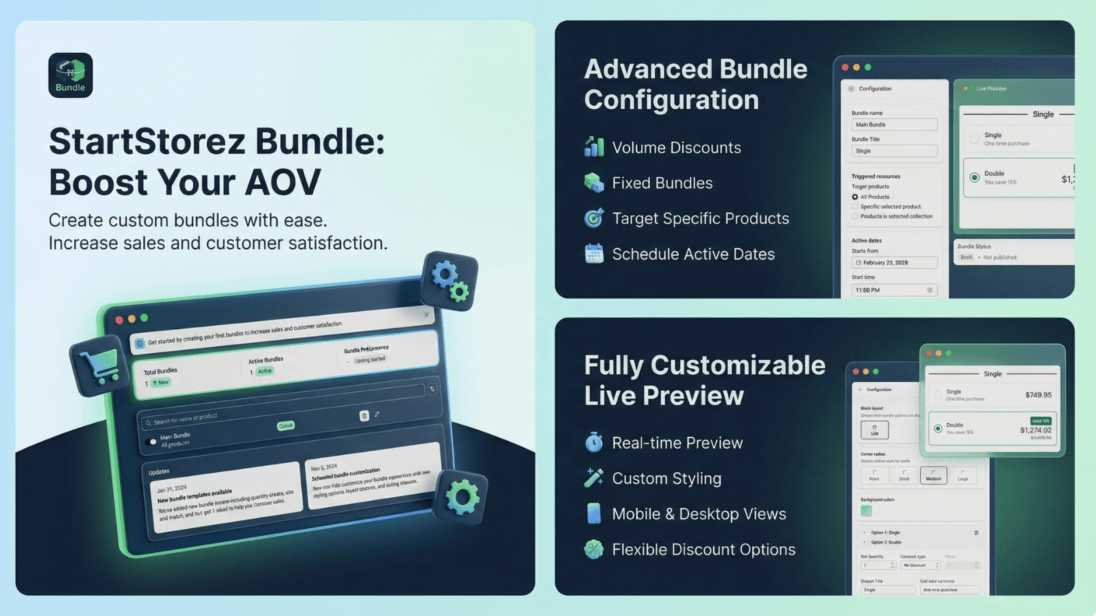 Show low stock alerts in bundles to drive urgency.