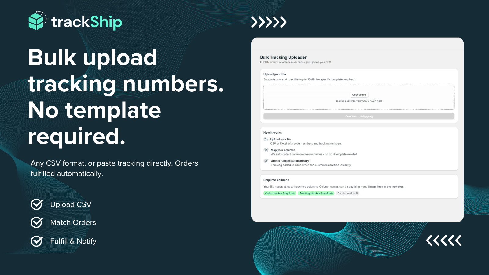 Bulk upload CSV to update Shopify order tracking numbers