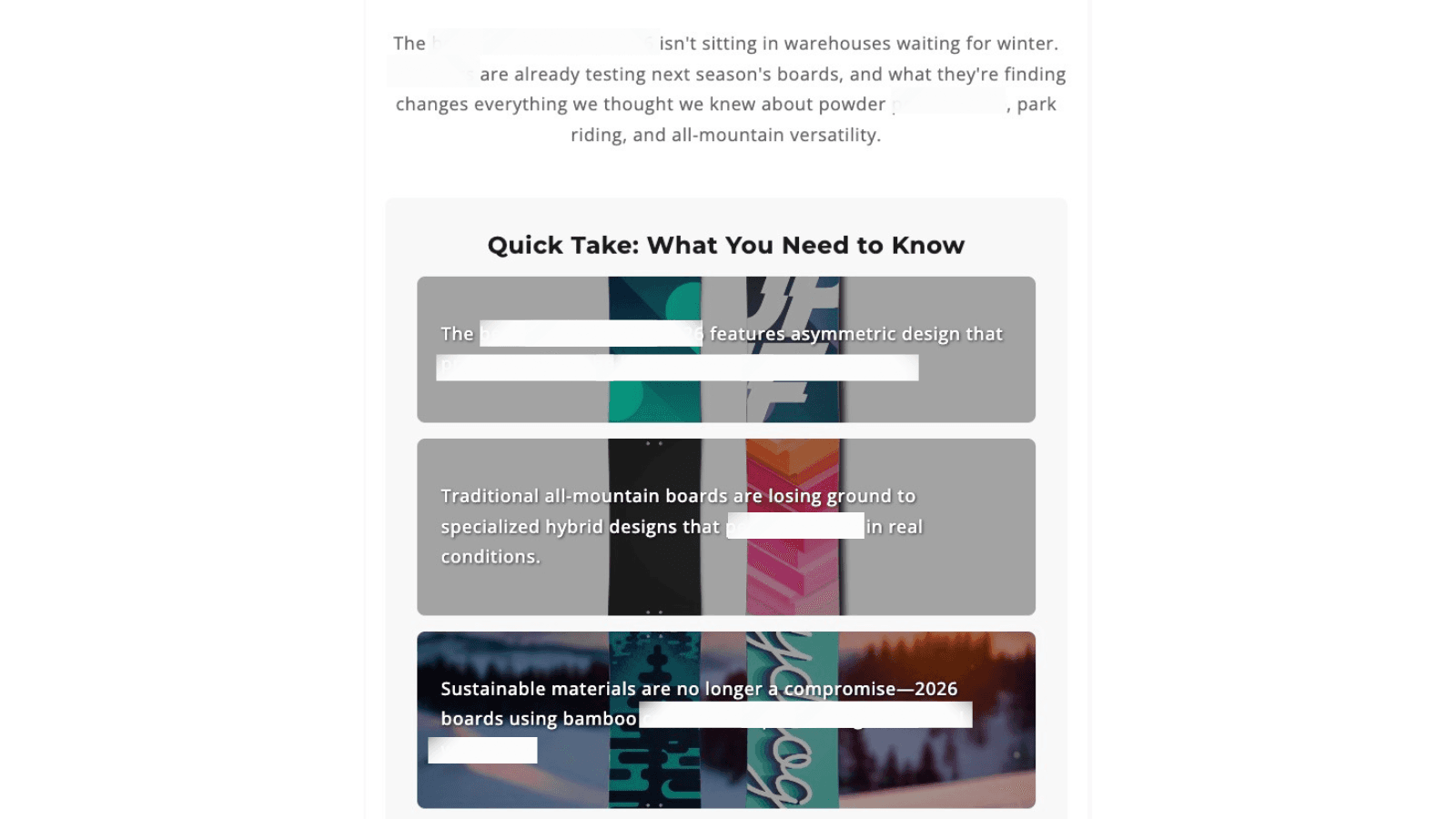 5 take aways from blog in story format. Alt tag + schema