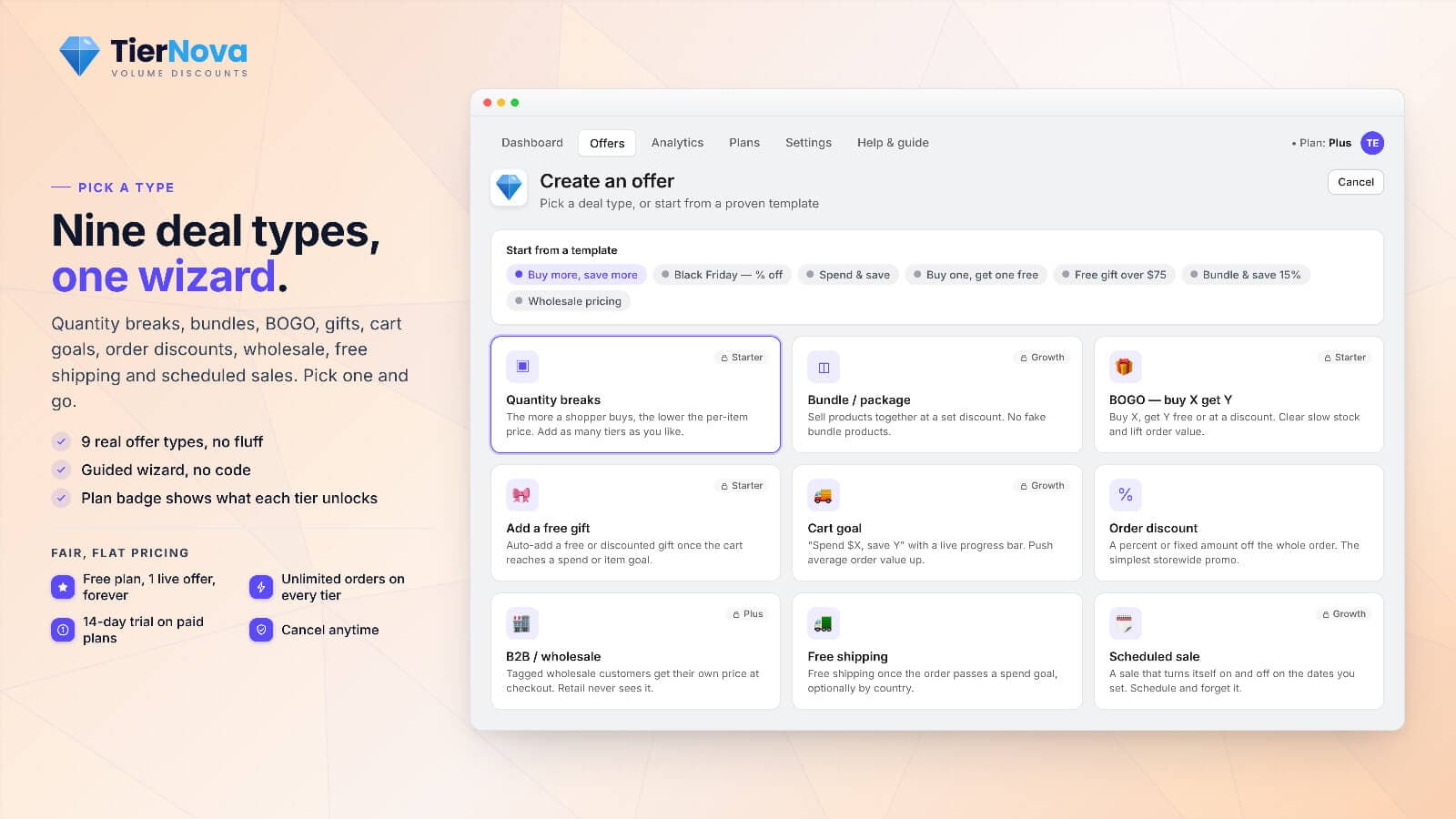 Shopify volume discount & quantity break app: 9 offer types