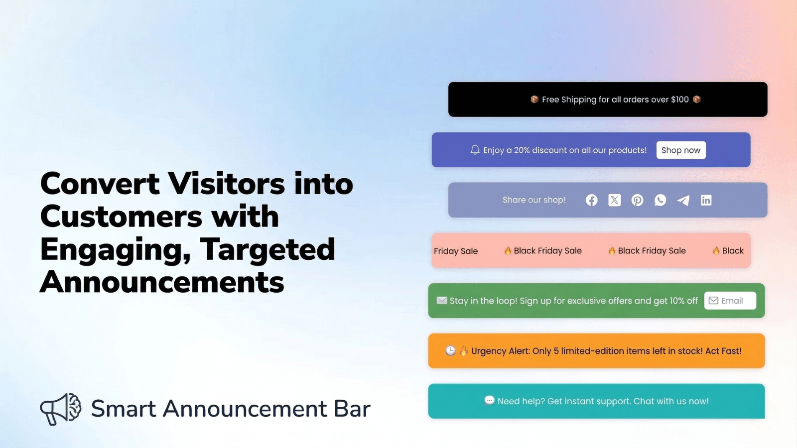 announcement bars