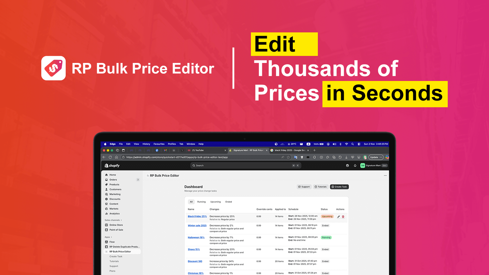 Edit Thousands of Prices in Seconds