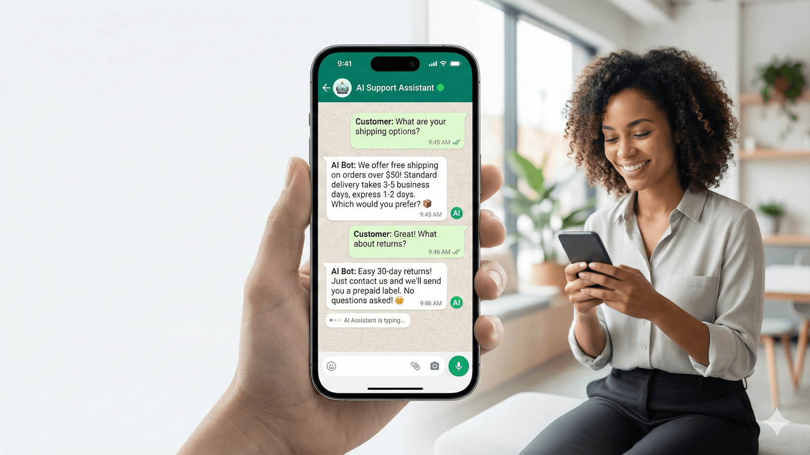 AI WhatsApp agent for Shopify with visual workflow builder