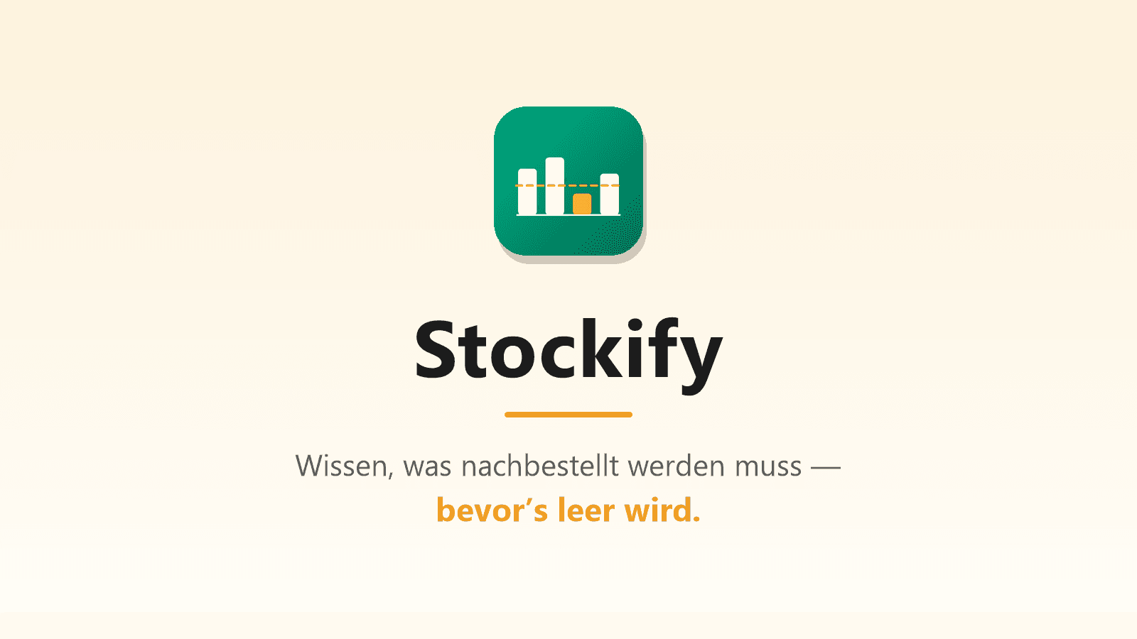 Stockify Icon und Slogan