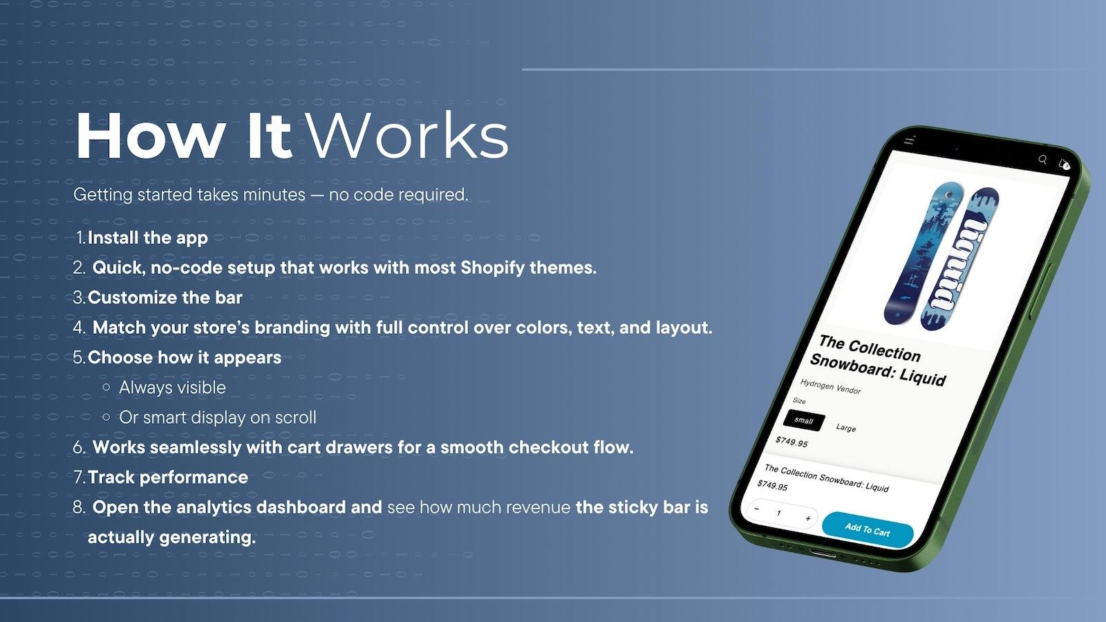 How It Works - Sticky Add-To-Cart Bar Pro