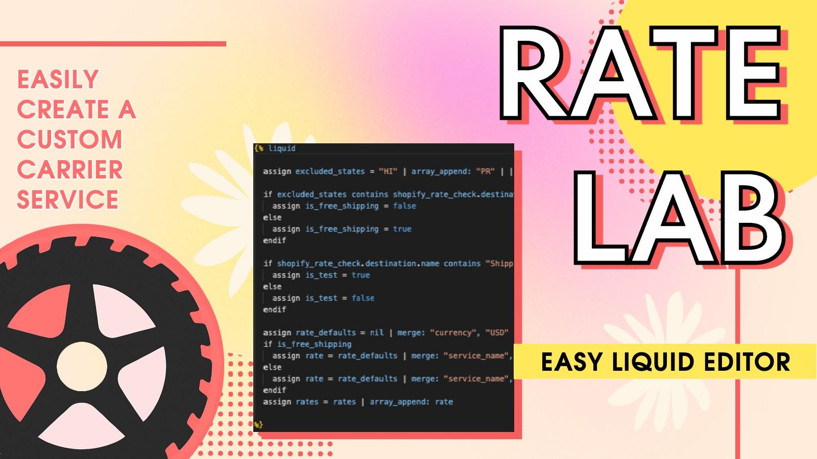 Rate Lab JSON/Liquid Carrier Service ShippingRates Editor