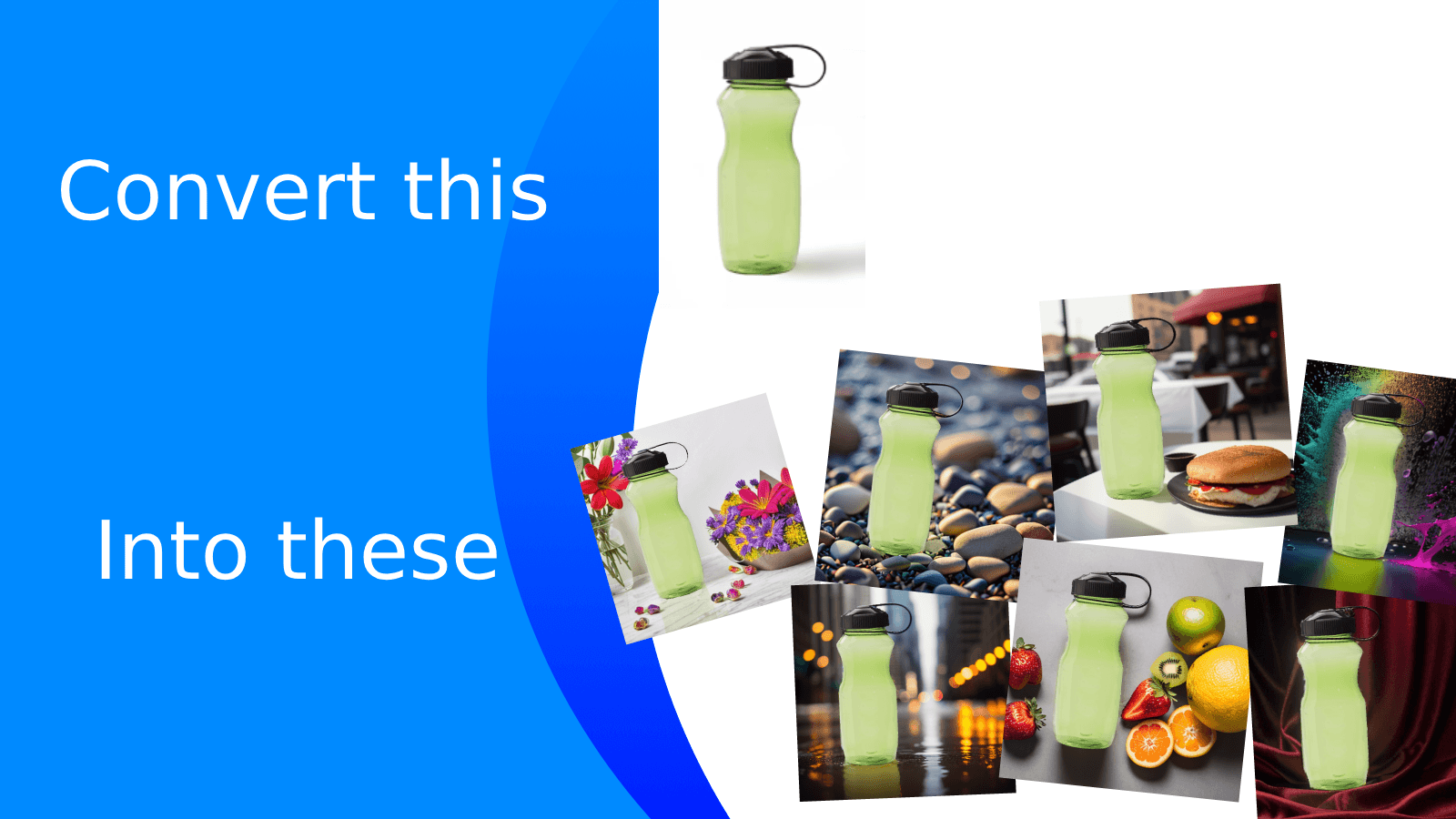 Transform your product image with custom backgrounds using AI