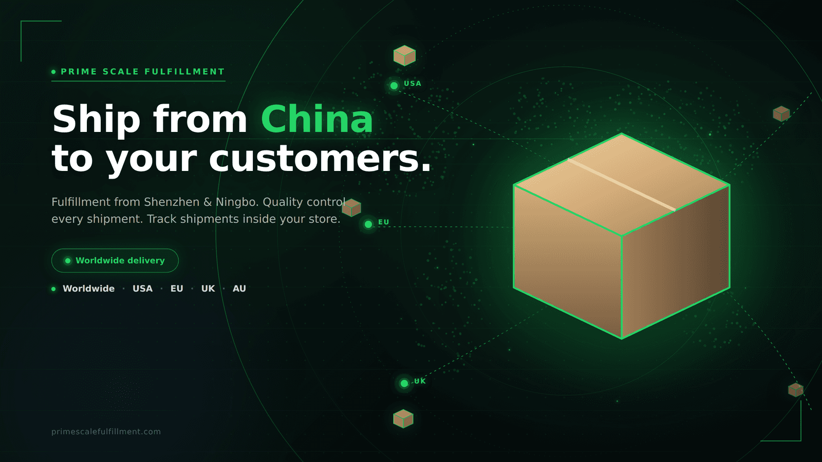 Ship from China to your customers worldwide with Prime Scale