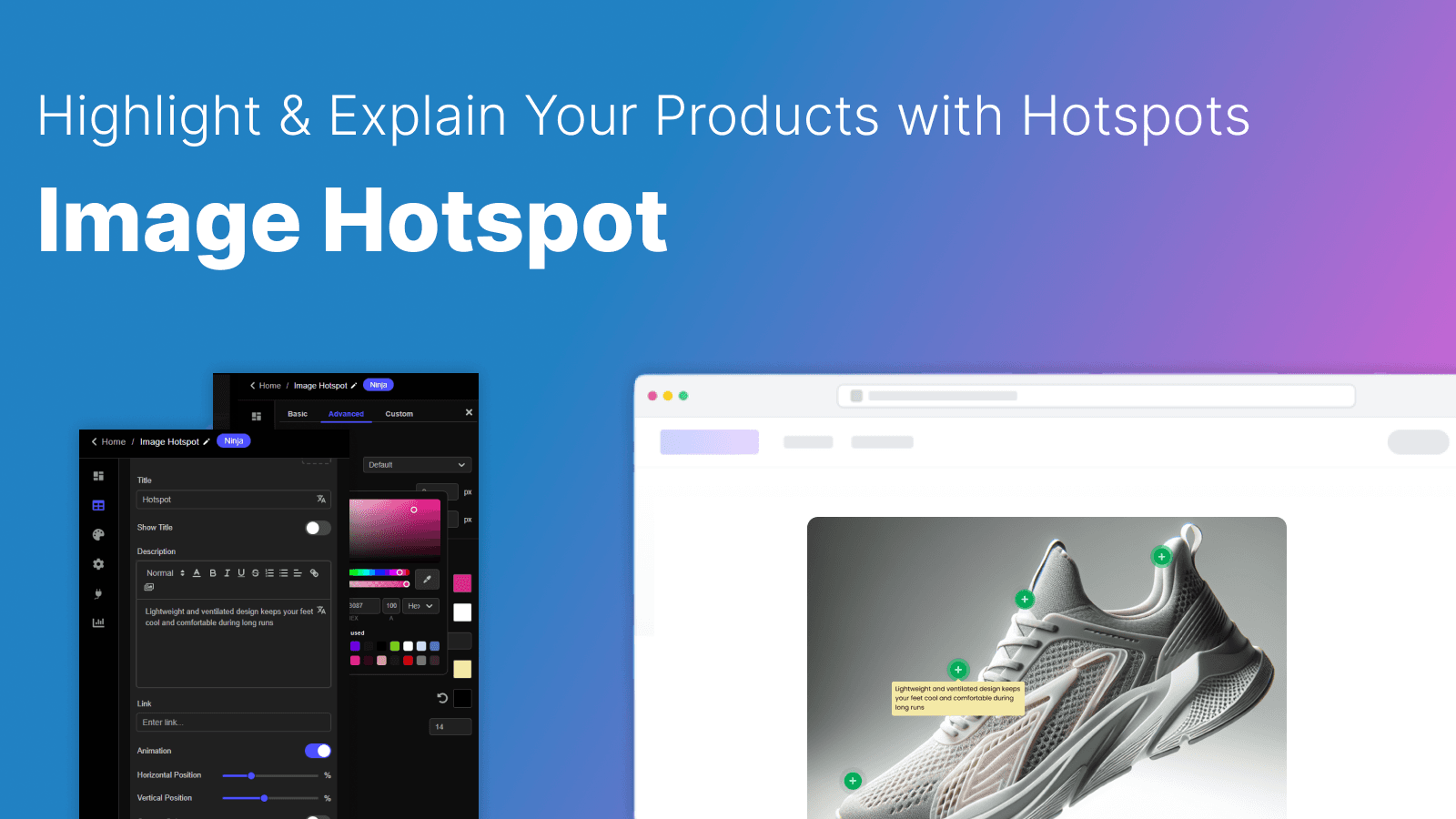 Showcase product details with interactive hotspots