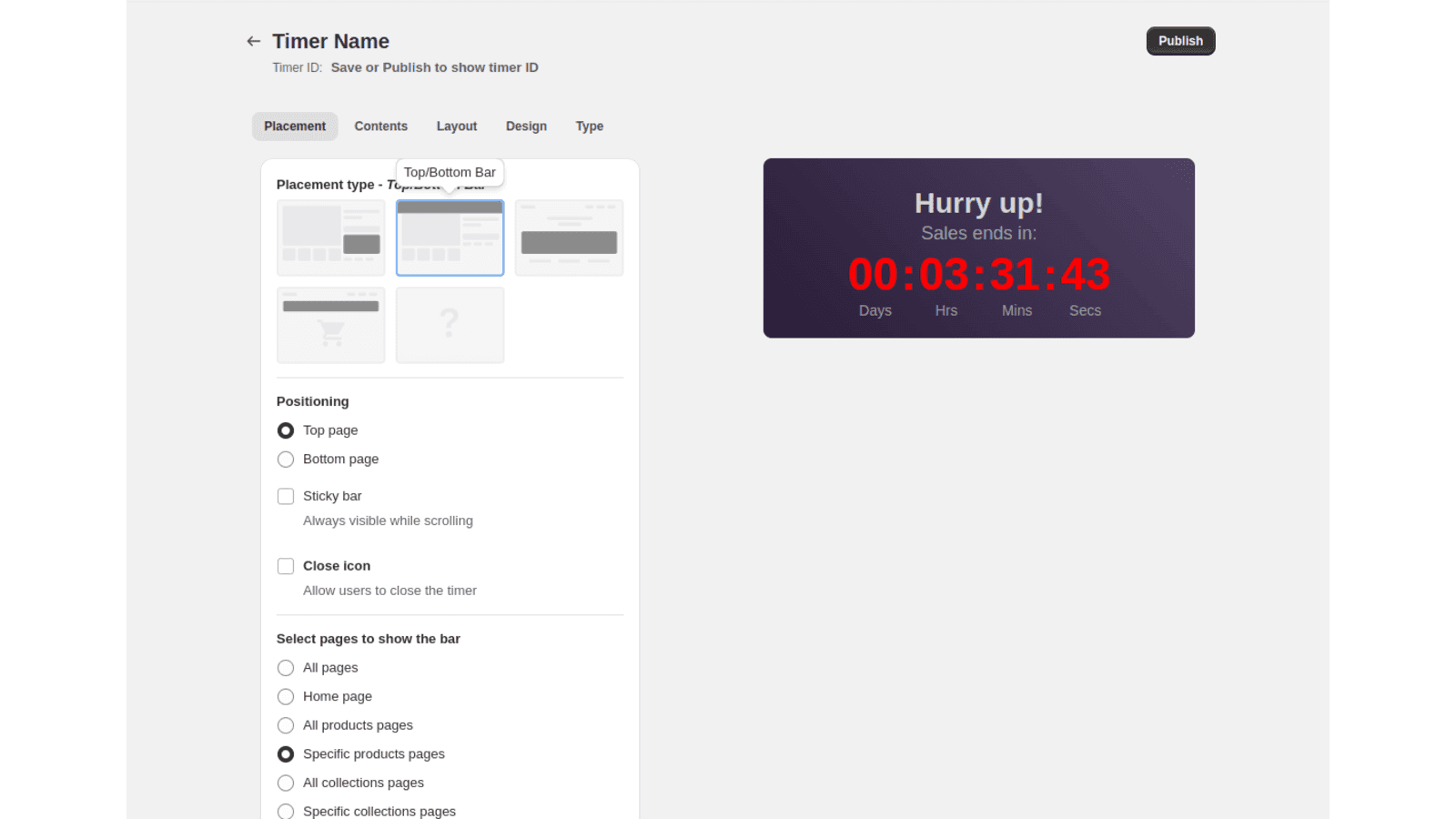 Flash Countdown Timer