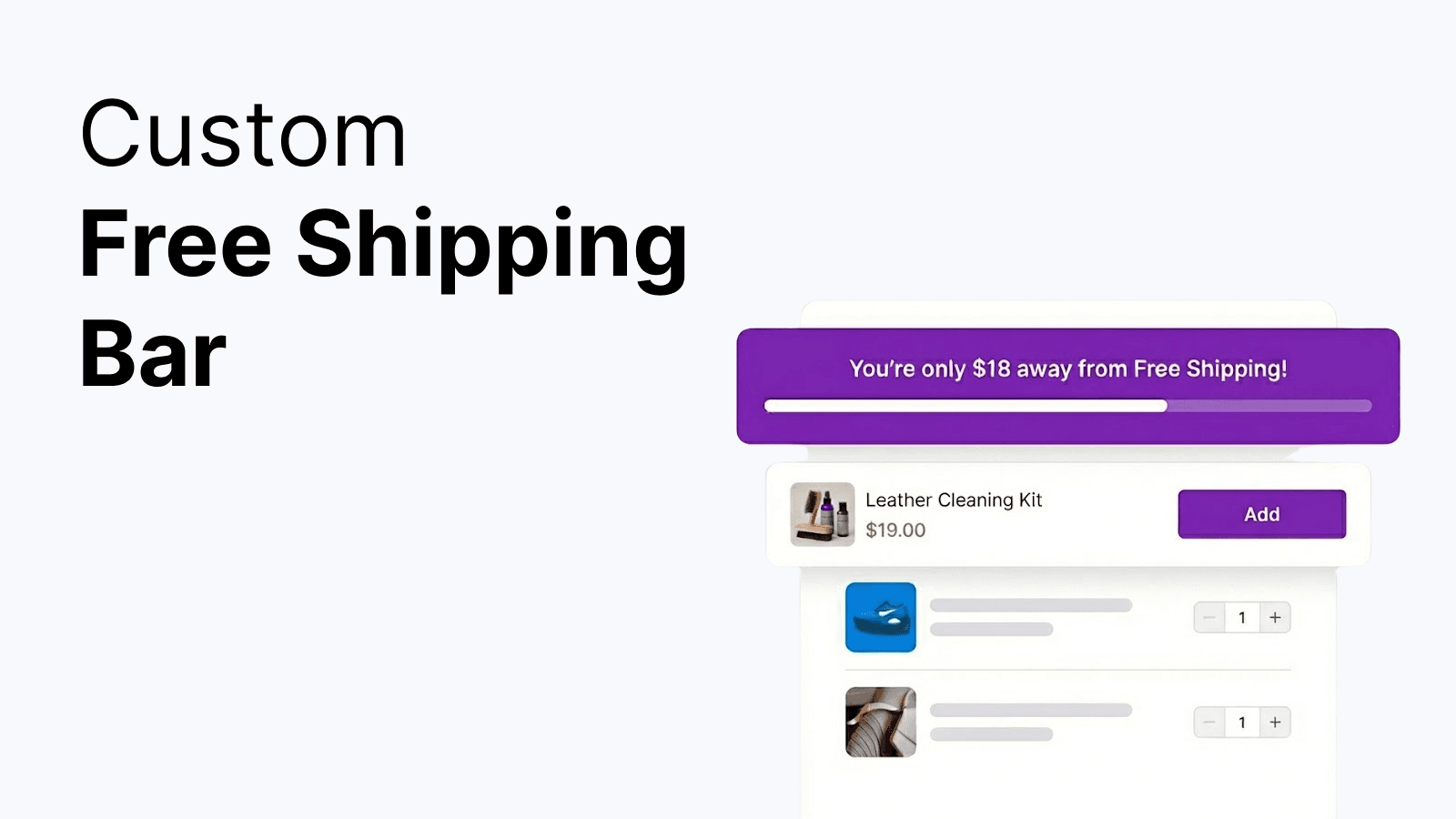 Custom Free Shipping Bar