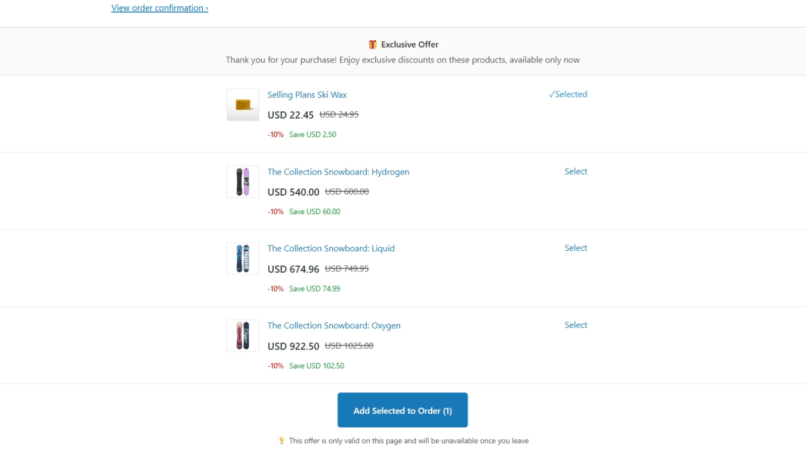Suggest products by rule on upsell page