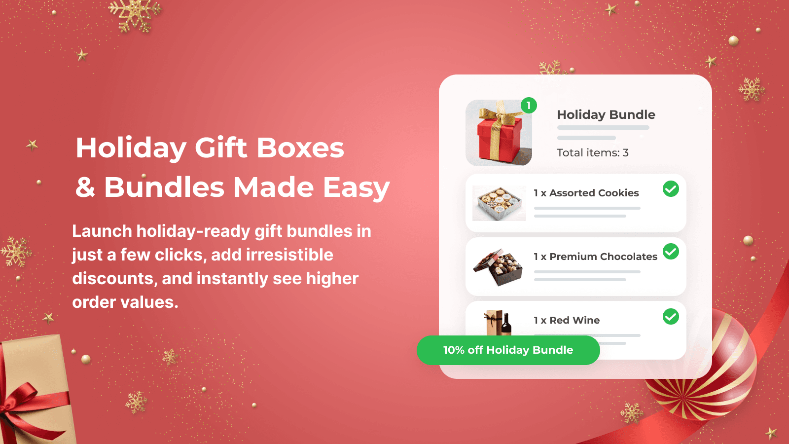 Create holiday bundles for increased AOV