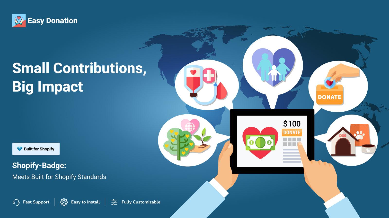 Easy Donation - Shopify Store Charity Widget