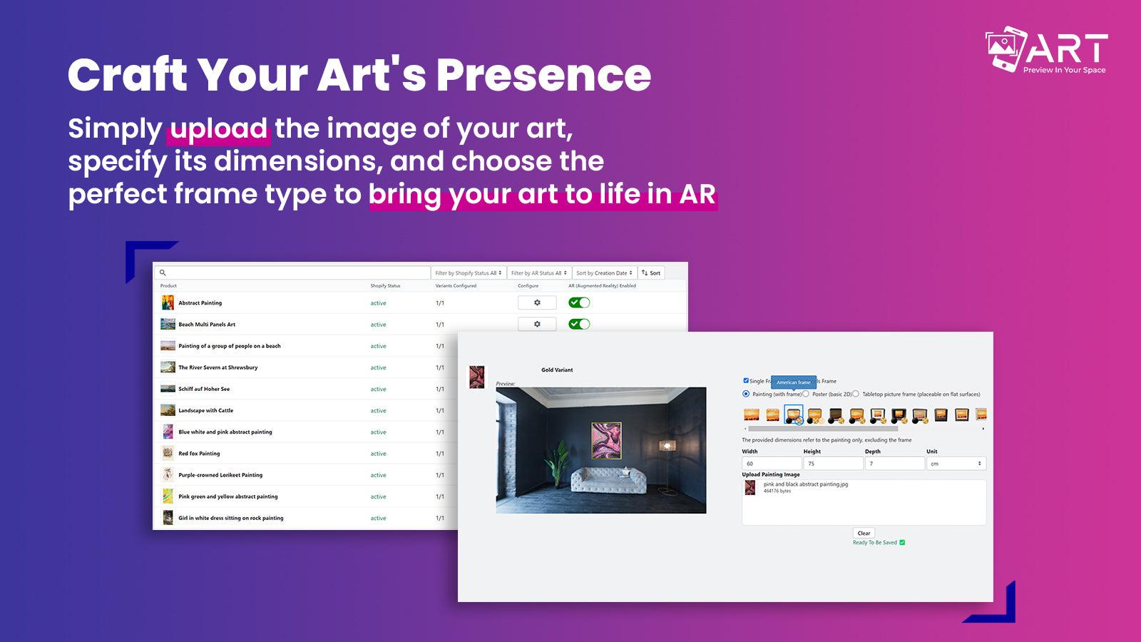 Craft your art's presence