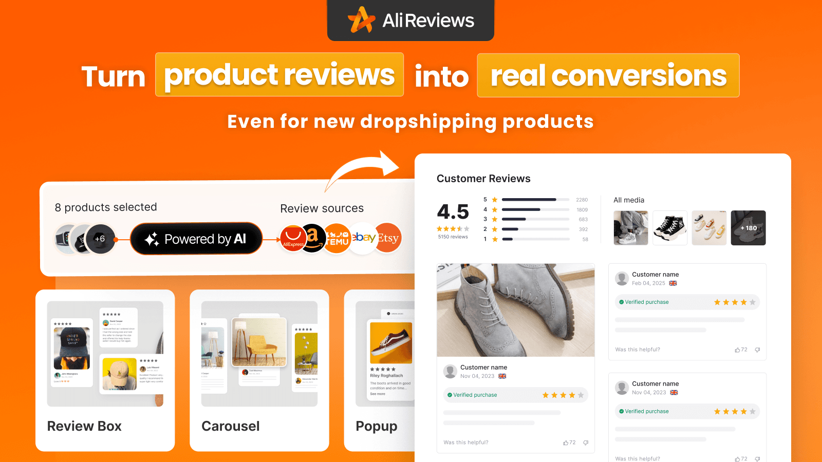 Turn product reviews into conversions with Ali Reviews