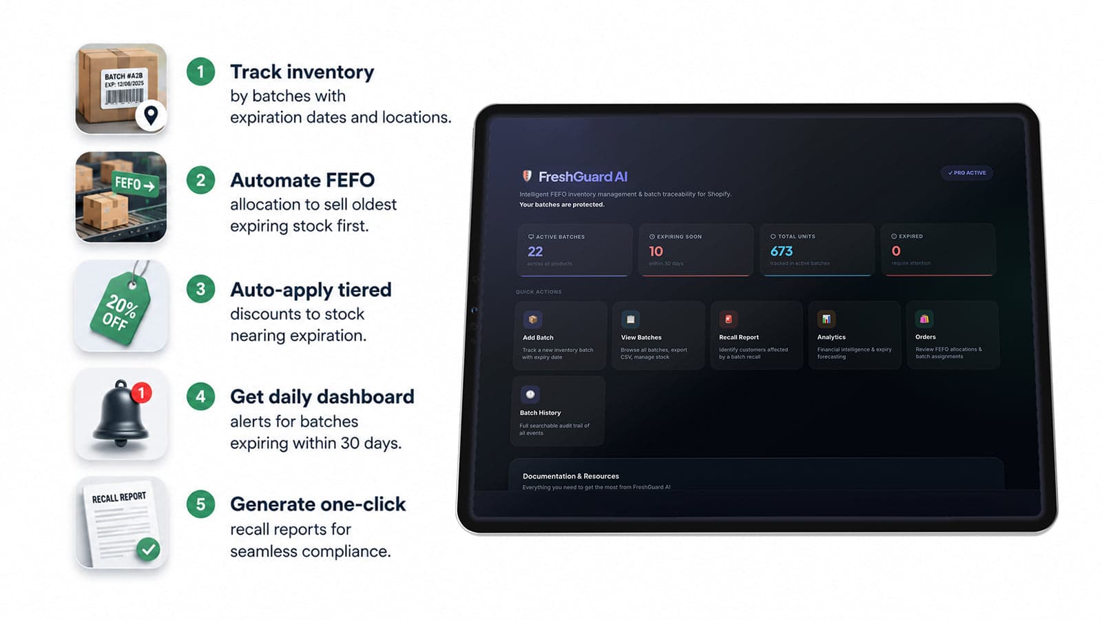 All-in-one Shopify batch tracking and FEFO inventory management