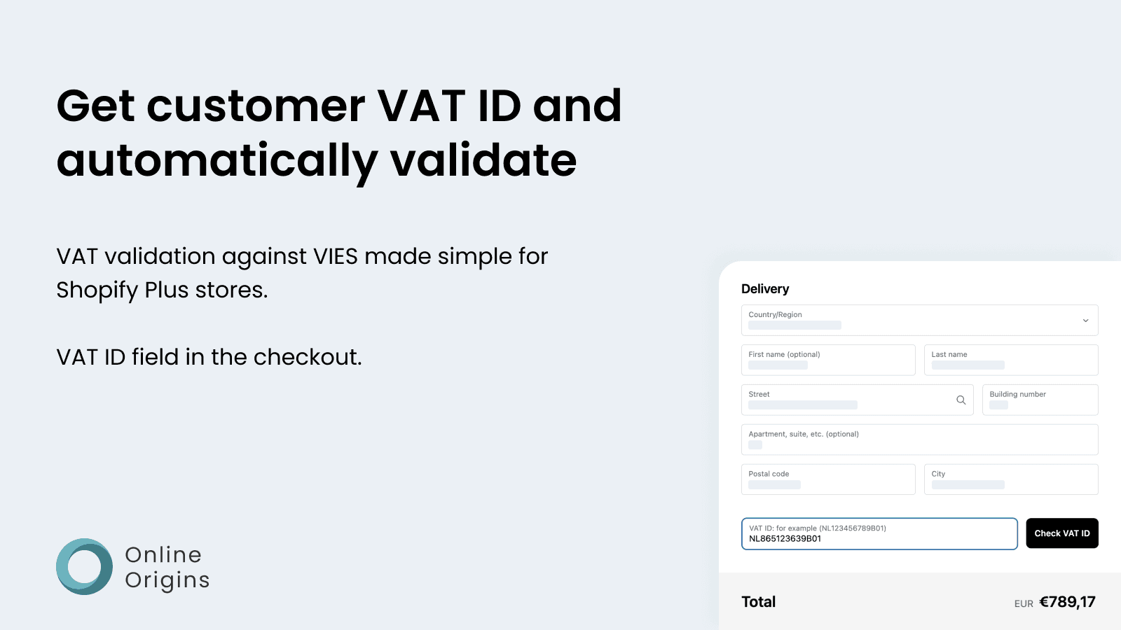 Add a VAT number field to Shopify checkout