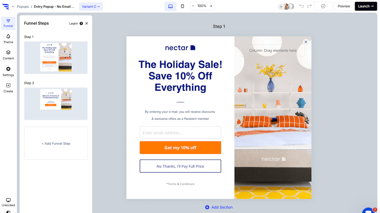 Grow email & SMS lists with popups, sticky bars & embeds