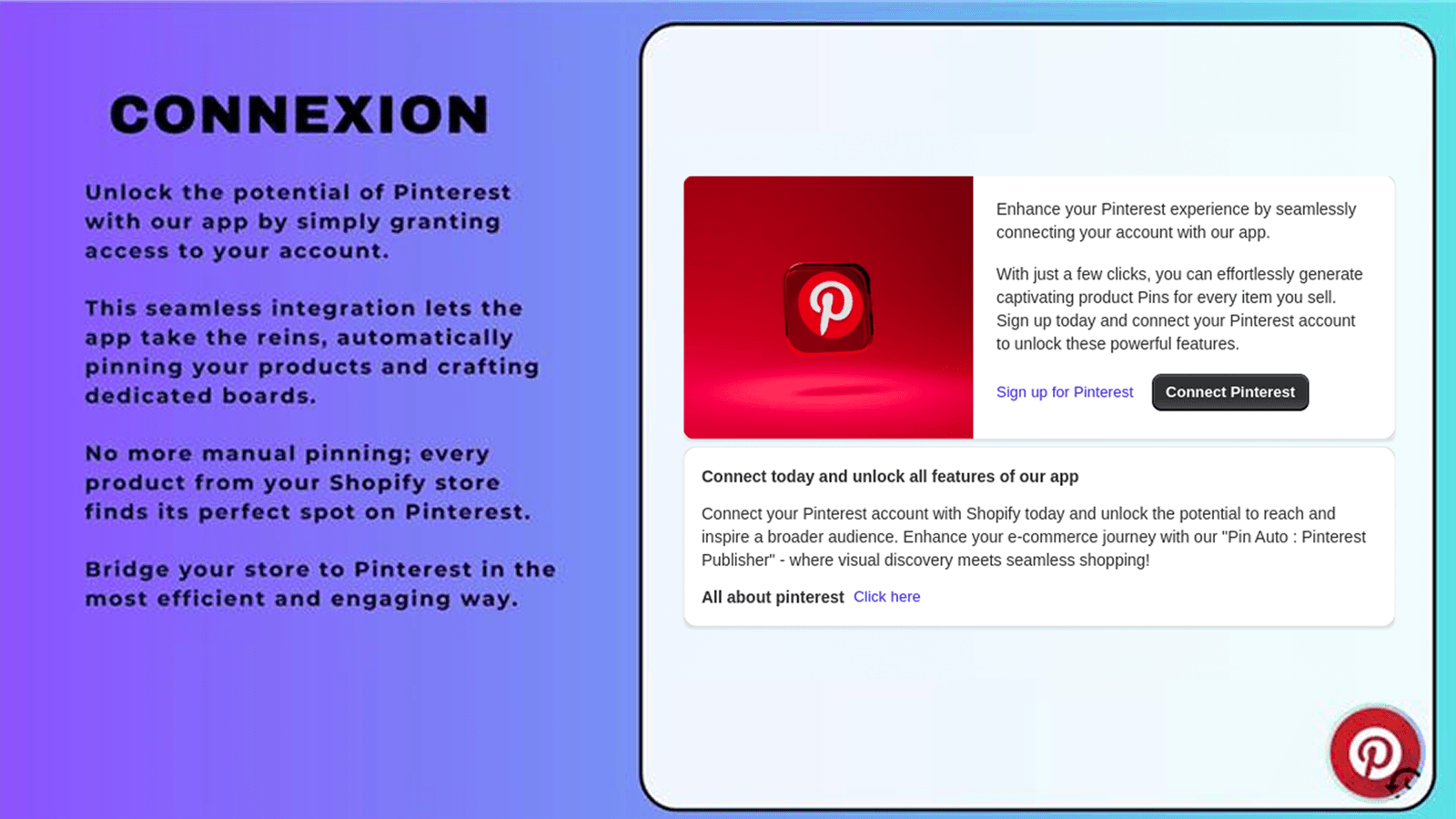 connexion pinterest account access