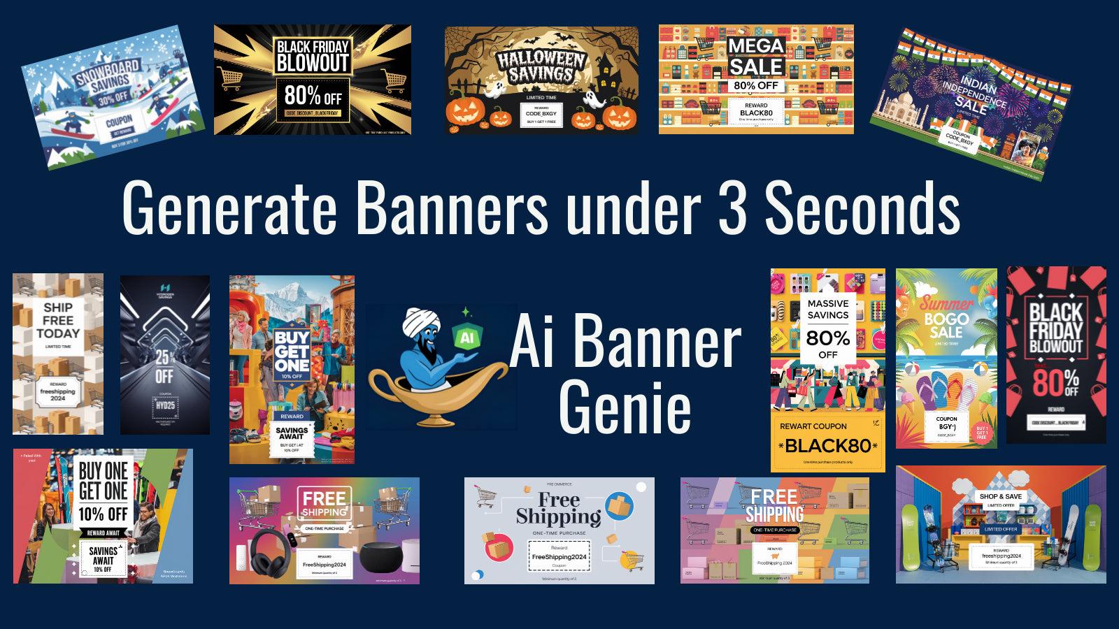 create carousel promo banner in 3 seconds with Ai Banner Genie