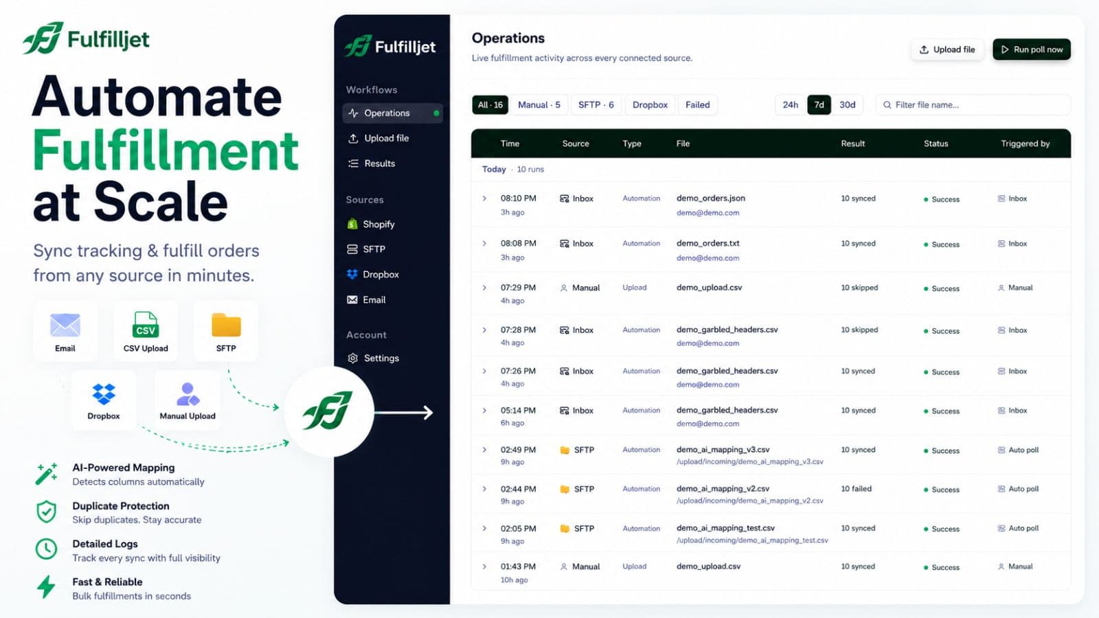 Automate fulfillment