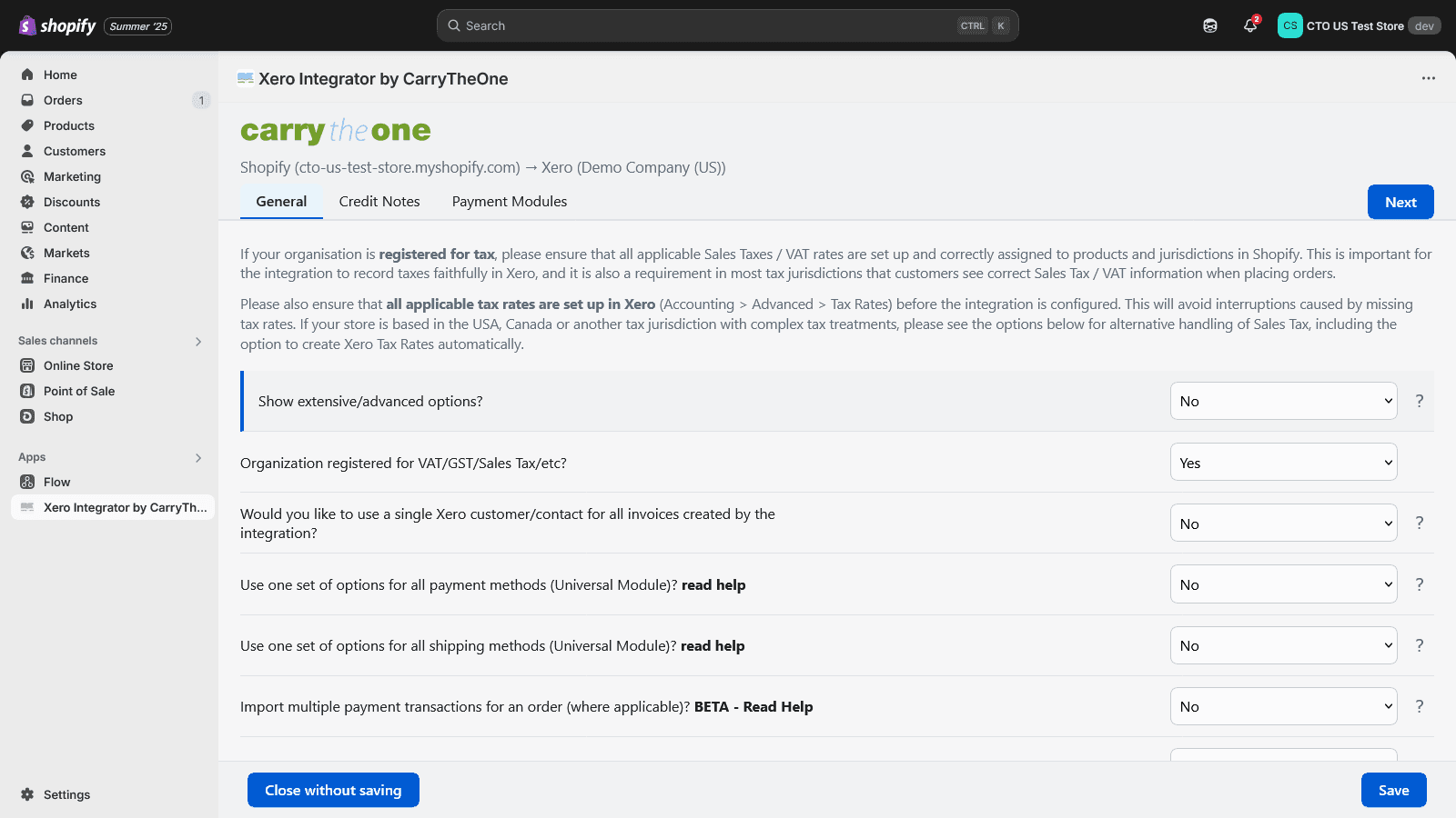 General Configuration