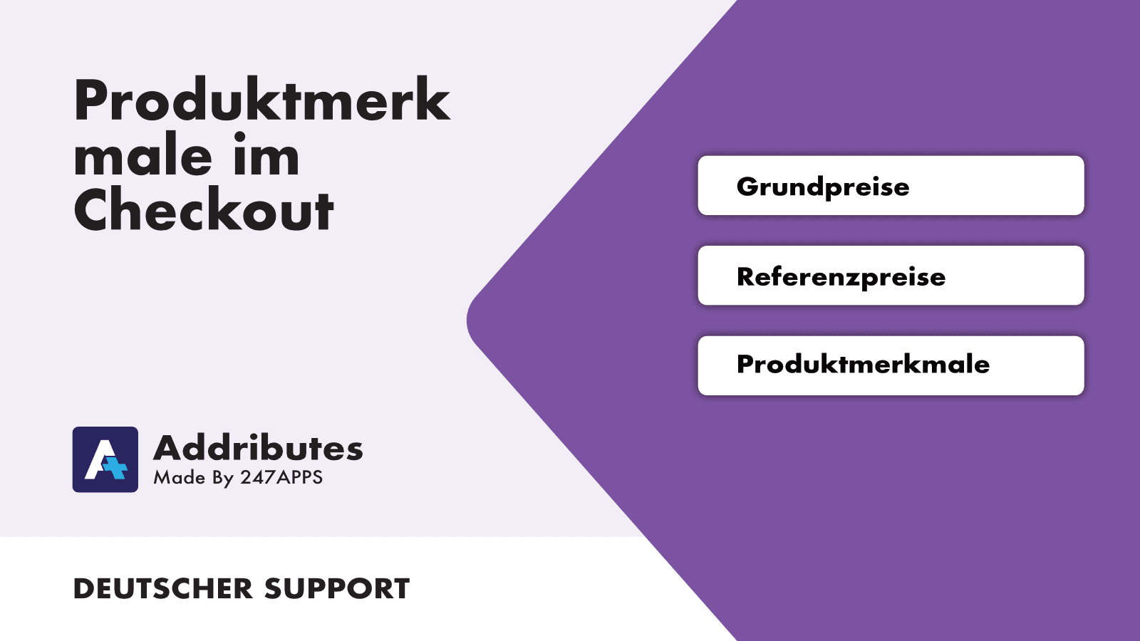 Product attributes in checkout