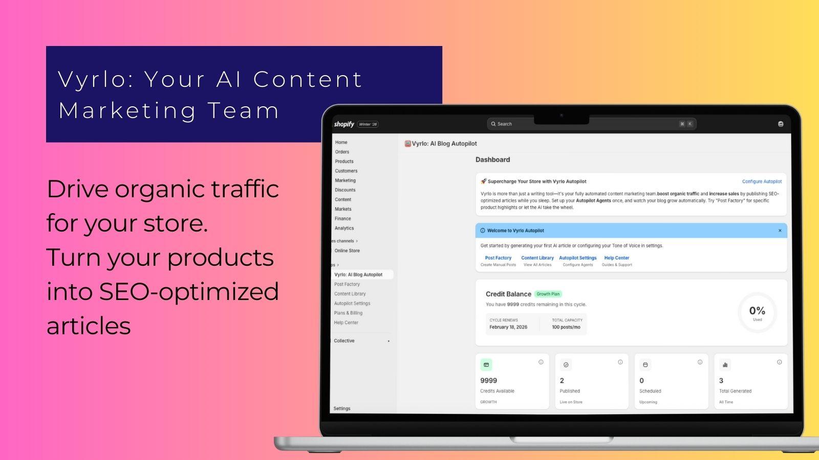 AI Blog Autopilot for Shopify App Store