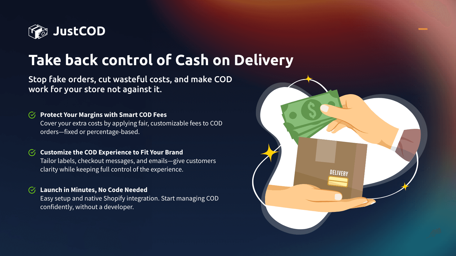 JustCOD: bring Cash On Delivery to the top