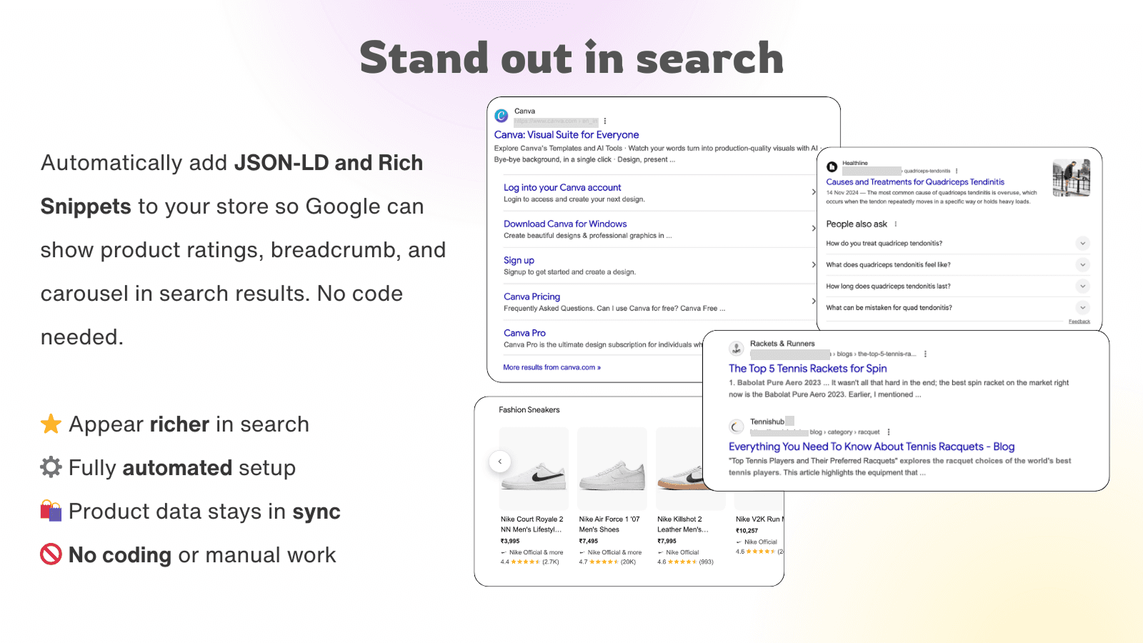 Standout in search with Rich Snippets