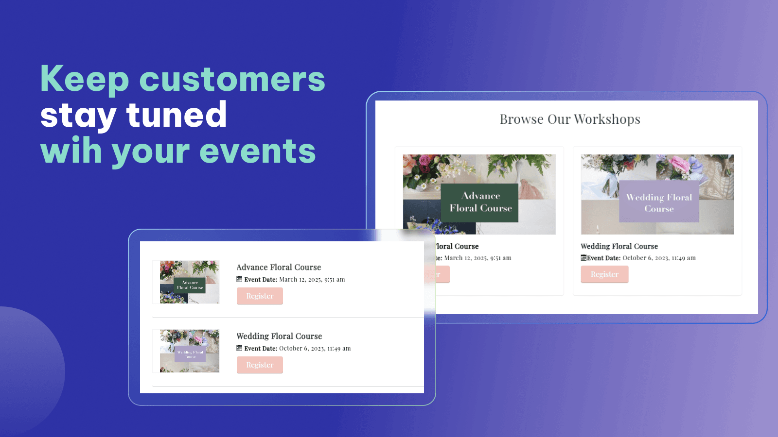 Event calendar Omega