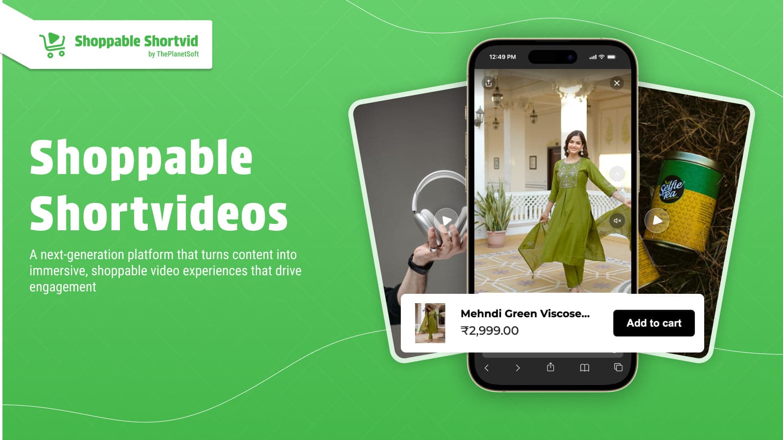 Shoppable short videos on traditional wear product page