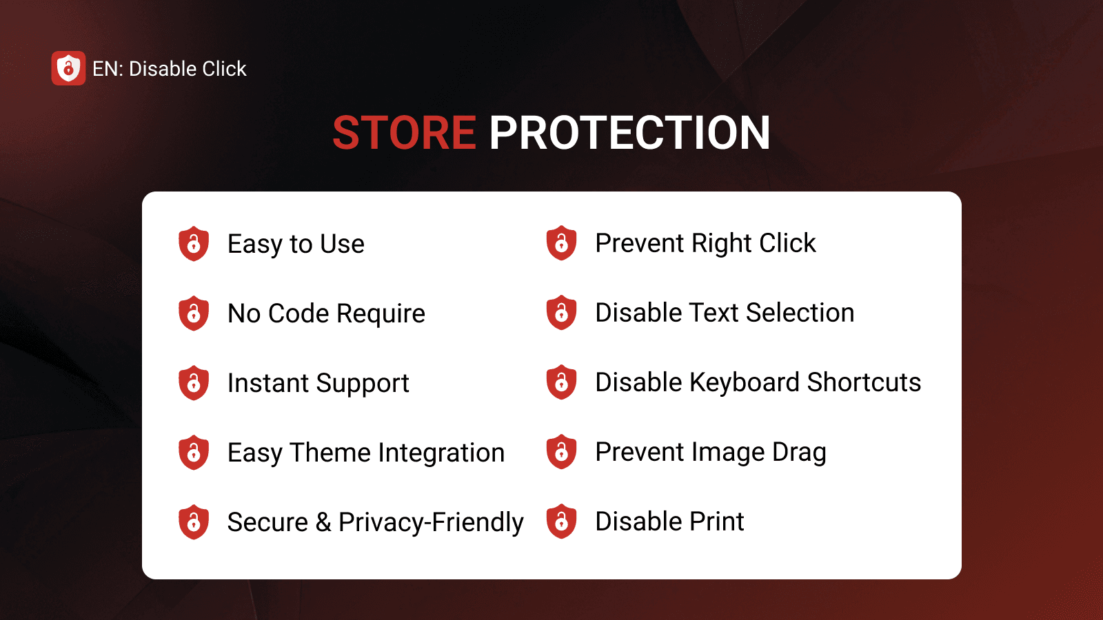 EN: Disable Click Features
