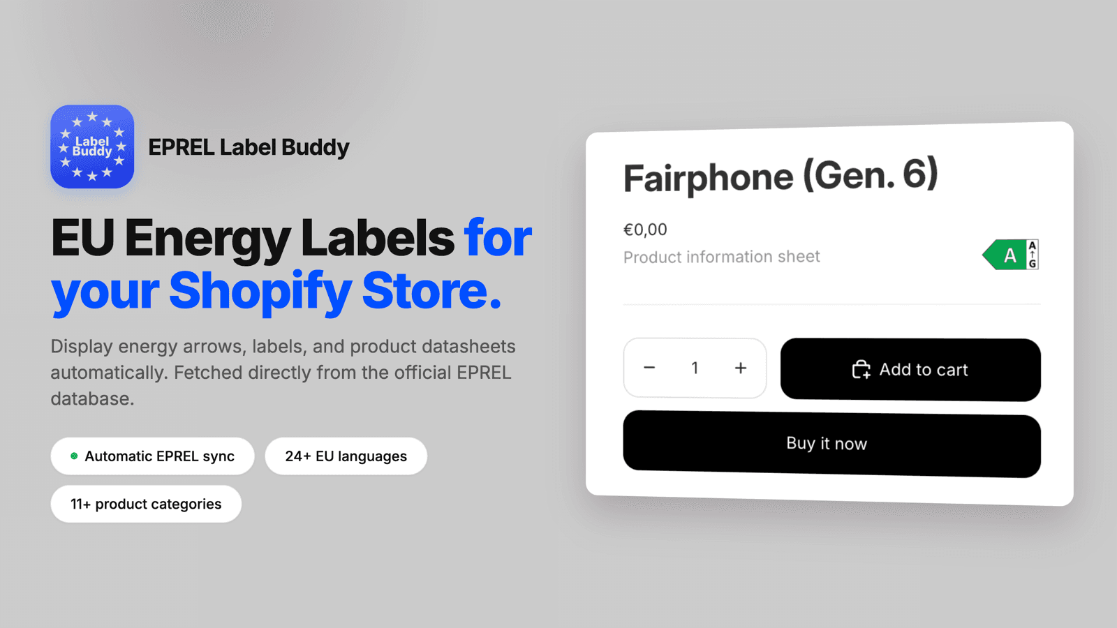 Stay compliant with EU Energy Labelling regulation effortlessly.