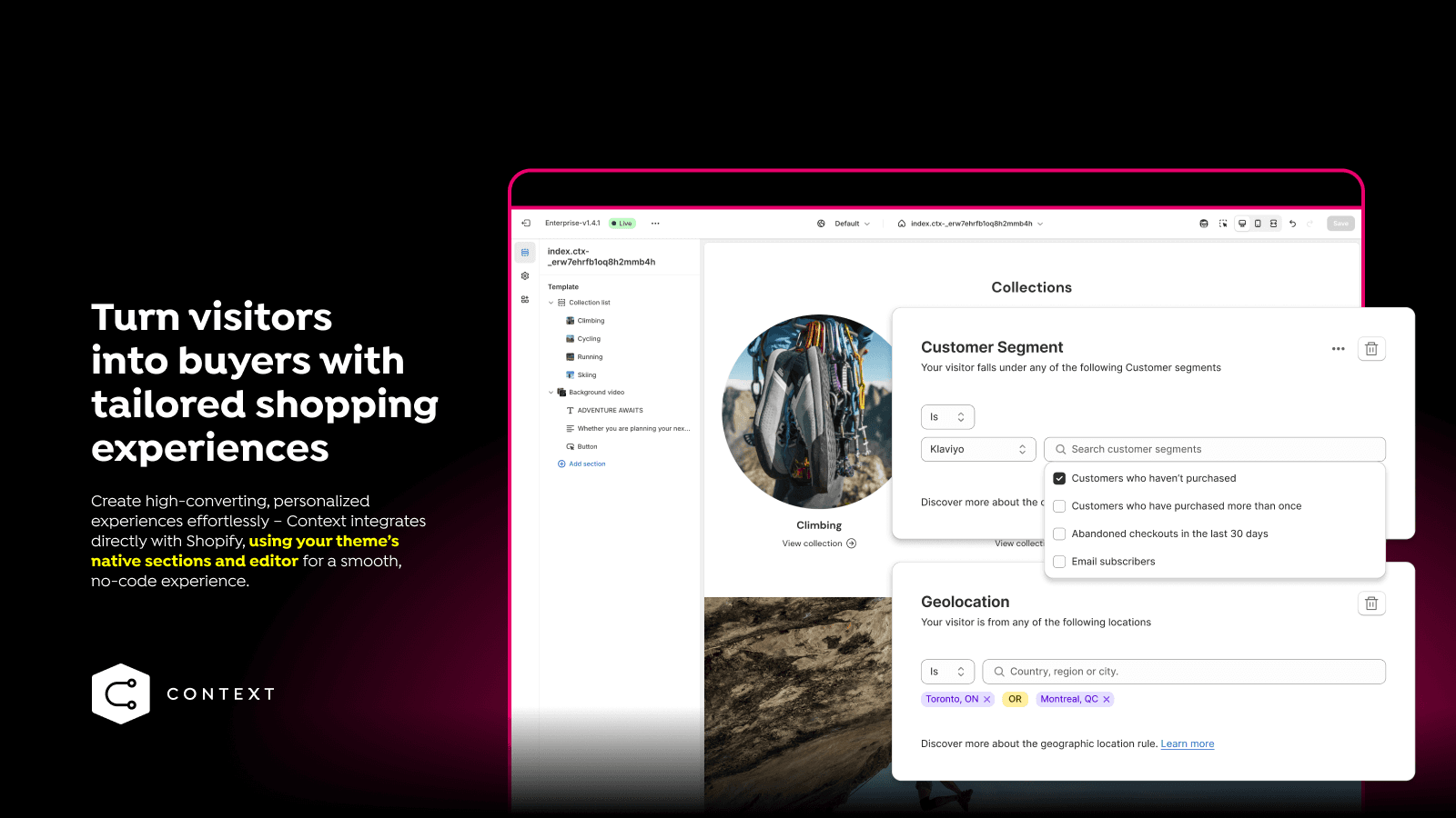 Turn visitors into buyers with tailored shopping experiences