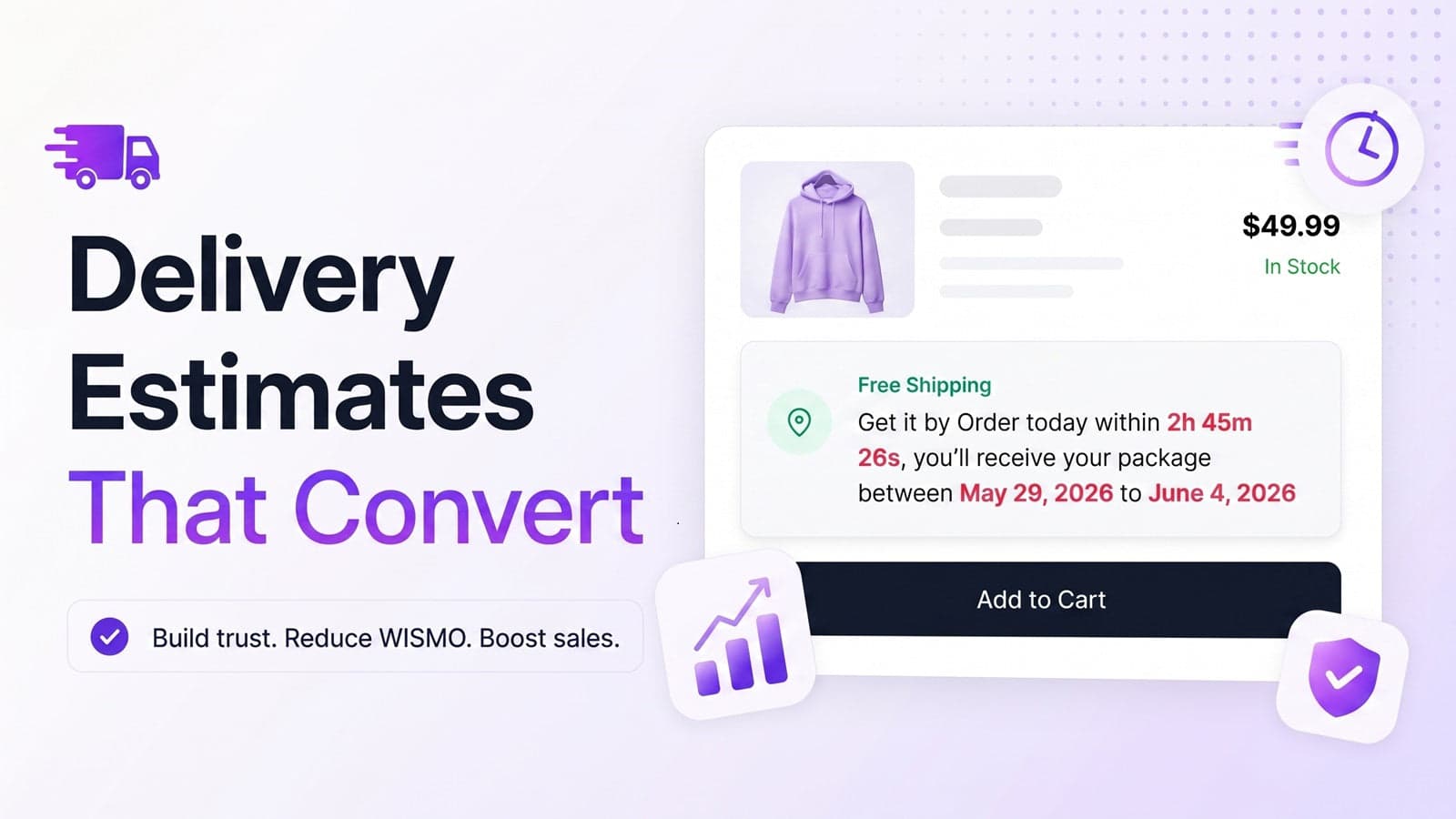 Estimated delivery date app boost Shopify sales conversion