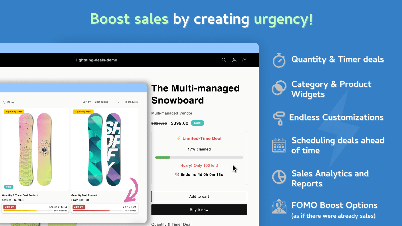 Boost sales by creating urgency!