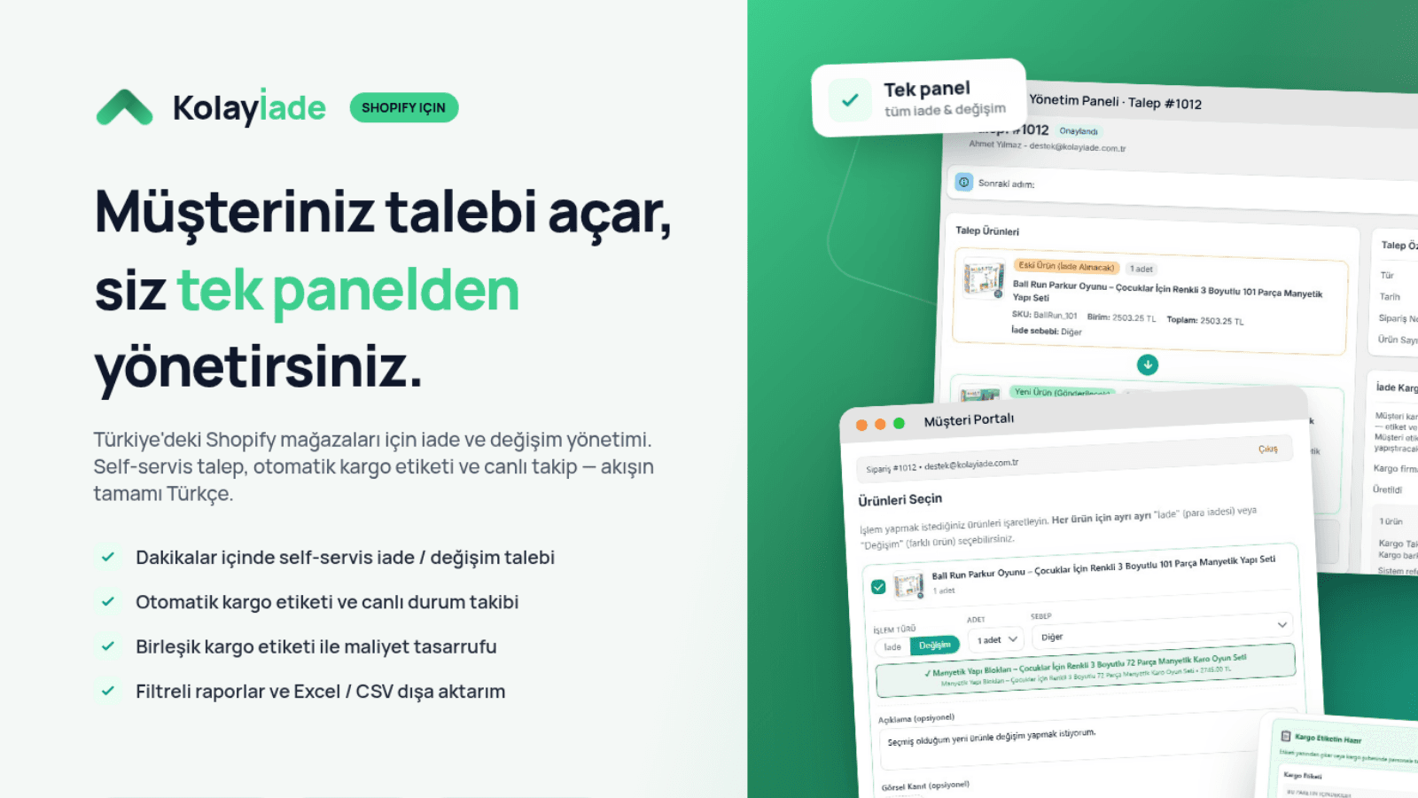 kolayiade - iade ve değişim