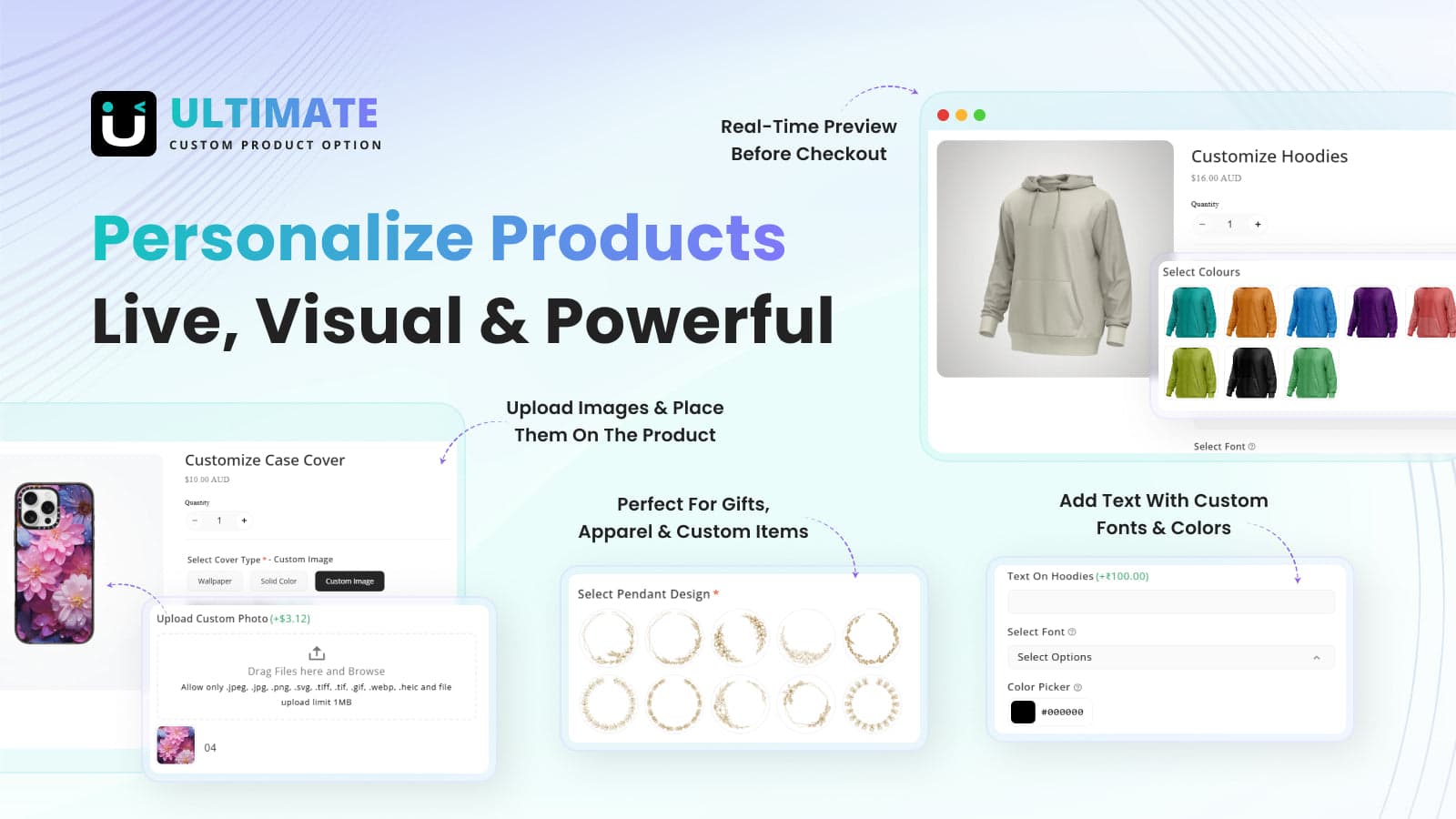 Product Options App with Variants, Swatches & Addons