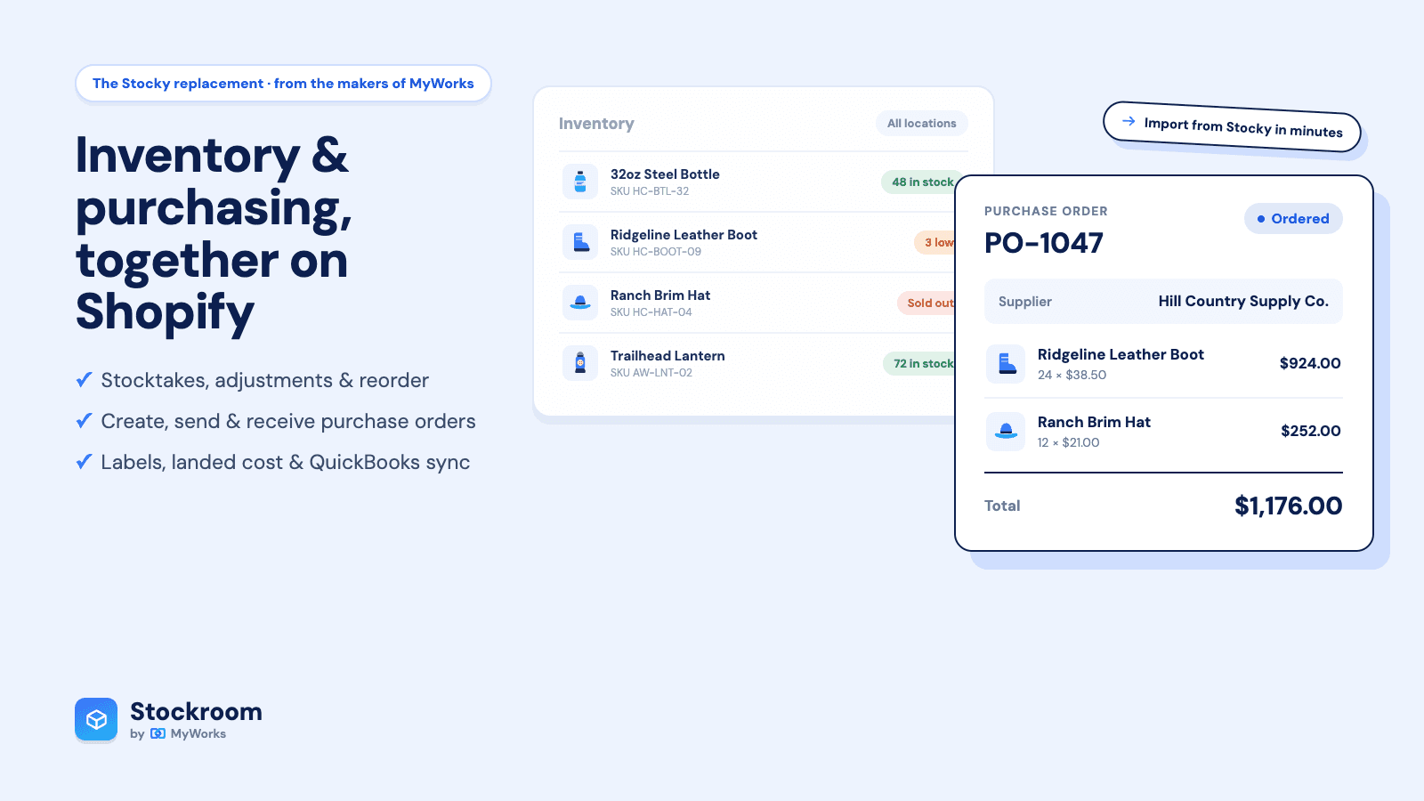 Advanced Purchase Order & Inventory management in Shopify
