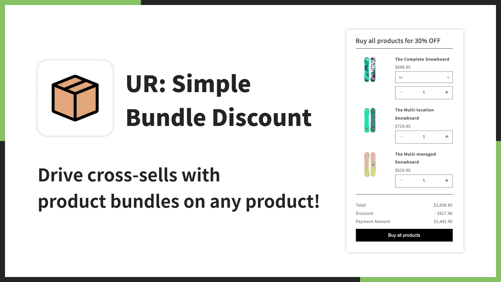 Drive cross-sells with product bundles on any product!