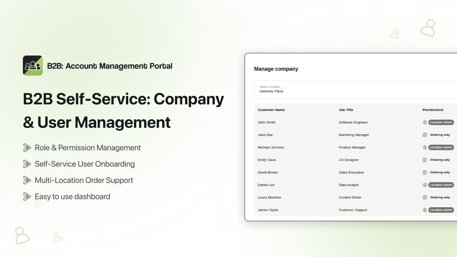 B2B Customer Account