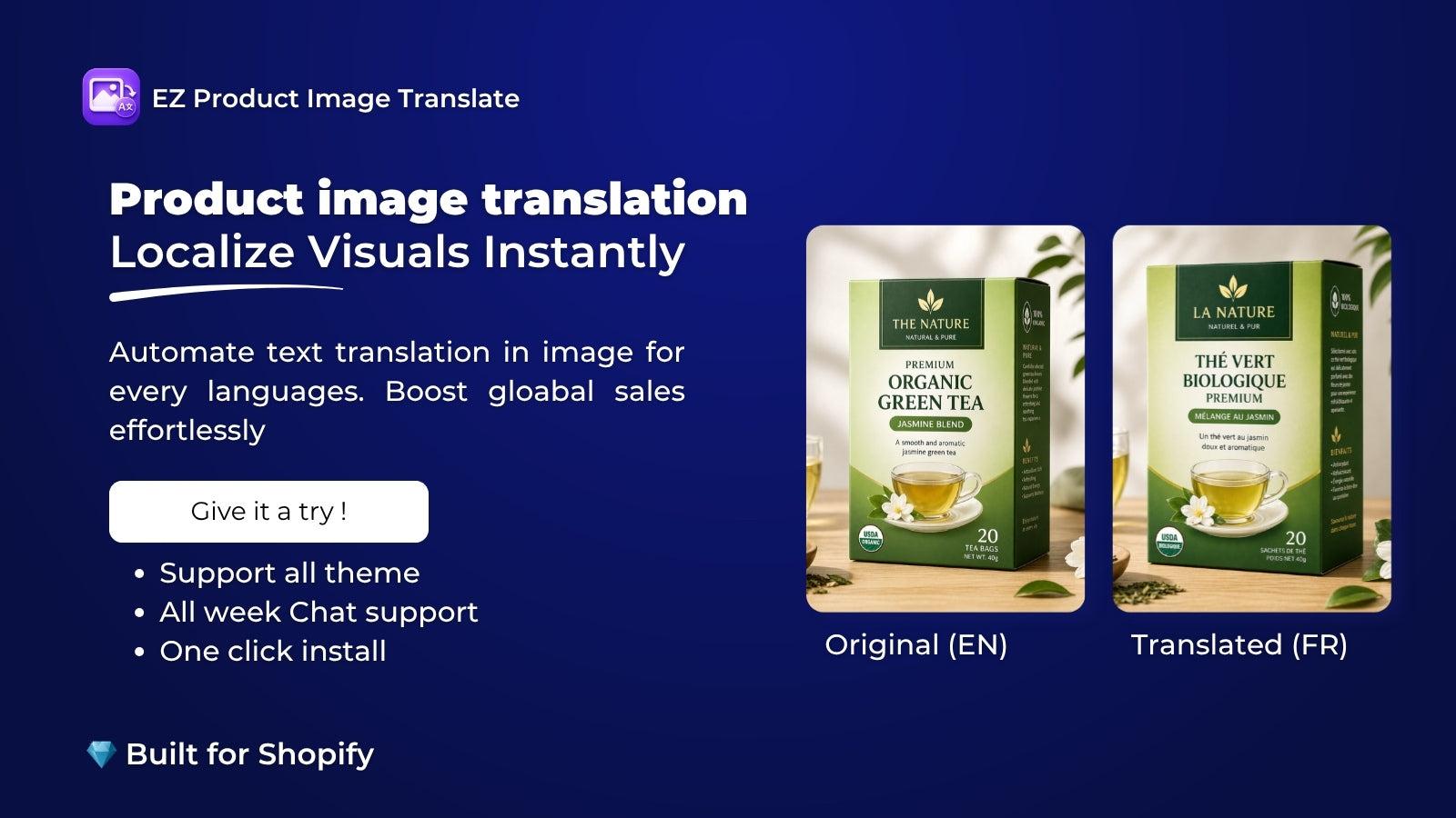 Translate your product image and alt text of your Shopify store