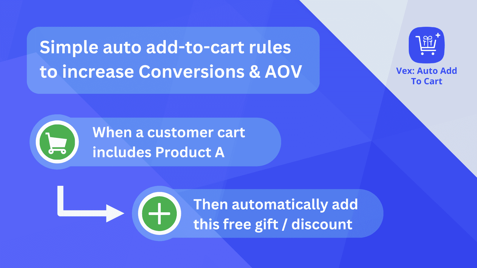 Vex auto add to cart rules to offer free gifts and discounts