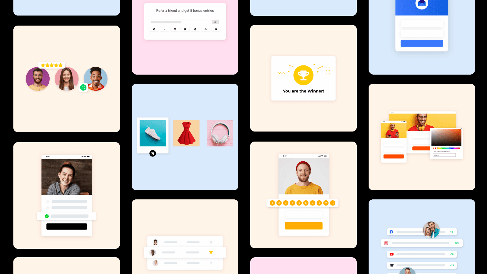 Woorise landing pages, forms, surveys, popups and giveaways